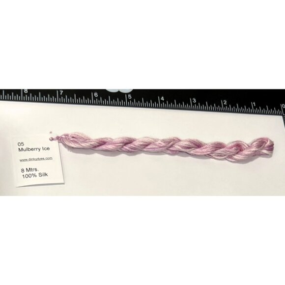 Dinky Dyes #05 Mulberry Ice 100% Silk Embroidery Thread 8 Mtrs Cross Stitch - Picture 2 of 3